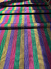Multi Color Striped Pattern Moiré Fabric By The Yard – Luxurious Silk  For Interior Design & Special Sewing Projects. / 22 inches - 50 cm Width.