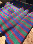 Multi Color Striped Pattern Moiré Fabric By The Yard – Luxurious Silk  For Interior Design & Special Sewing Projects. / 22 inches - 50 cm Width.