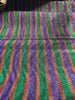 Multi Color Striped Pattern Moiré Fabric By The Yard – Luxurious Silk  For Interior Design & Special Sewing Projects. / 22 inches - 50 cm Width.