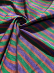 Multi Color Striped Pattern Moiré Fabric By The Yard – Luxurious Silk  For Interior Design & Special Sewing Projects. / 22 inches - 50 cm Width.