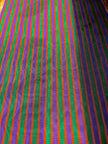 Multi Color Striped Pattern Moiré Fabric By The Yard – Luxurious Silk  For Interior Design & Special Sewing Projects. / 22 inches - 50 cm Width.
