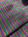 Multi Color Striped Pattern Moiré Fabric By The Yard – Luxurious Silk  For Interior Design & Special Sewing Projects. / 22 inches - 50 cm Width.