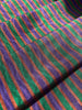 Multi Color Striped Pattern Moiré Fabric By The Yard – Luxurious Silk  For Interior Design & Special Sewing Projects. / 22 inches - 50 cm Width.