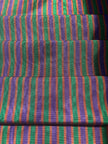 Multi Color Striped Pattern Moiré Fabric By The Yard – Luxurious Silk  For Interior Design & Special Sewing Projects. / 22 inches - 50 cm Width.