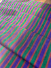 Multi Color Striped Pattern Moiré Fabric By The Yard – Luxurious Silk  For Interior Design & Special Sewing Projects. / 22 inches - 50 cm Width.