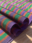 Multi Color Striped Pattern Moiré Fabric By The Yard – Luxurious Silk  For Interior Design & Special Sewing Projects. / 22 inches - 50 cm Width.