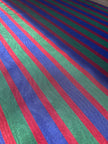 Multi Color Striped Pattern Moiré Fabric By The Yard – Luxurious Silk  For Interior Design & Special Sewing Projects. / 22 inches - 50 cm Width.
