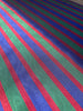 Multi Color Striped Pattern Moiré Fabric By The Yard – Luxurious Silk  For Interior Design & Special Sewing Projects. / 22 inches - 50 cm Width.