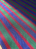 Multi Color Striped Pattern Moiré Fabric By The Yard – Luxurious Silk  For Interior Design & Special Sewing Projects. / 22 inches - 50 cm Width.