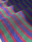 Multi Color Striped Pattern Moiré Fabric By The Yard – Luxurious Silk  For Interior Design & Special Sewing Projects. / 22 inches - 50 cm Width.