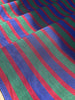 Multi Color Striped Pattern Moiré Fabric By The Yard – Luxurious Silk  For Interior Design & Special Sewing Projects. / 22 inches - 50 cm Width.