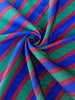 Multi Color Striped Pattern Moiré Fabric By The Yard – Luxurious Silk  For Interior Design & Special Sewing Projects. / 22 inches - 50 cm Width.