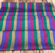 Multi Color Striped Pattern Moiré Fabric By The Yard – Luxurious Silk  For Interior Design & Special Sewing Projects. / 22 inches - 50 cm Width.