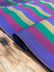 Multi Color Striped Pattern Moiré Fabric By The Yard – Luxurious Silk  For Interior Design & Special Sewing Projects. / 22 inches - 50 cm Width.