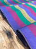 Multi Color Striped Pattern Moiré Fabric By The Yard – Luxurious Silk  For Interior Design & Special Sewing Projects. / 22 inches - 50 cm Width.