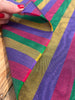 Multi Color Striped Pattern Moiré Fabric By The Yard – Luxurious Silk  For Interior Design & Special Sewing Projects. / 22 inches - 50 cm Width.