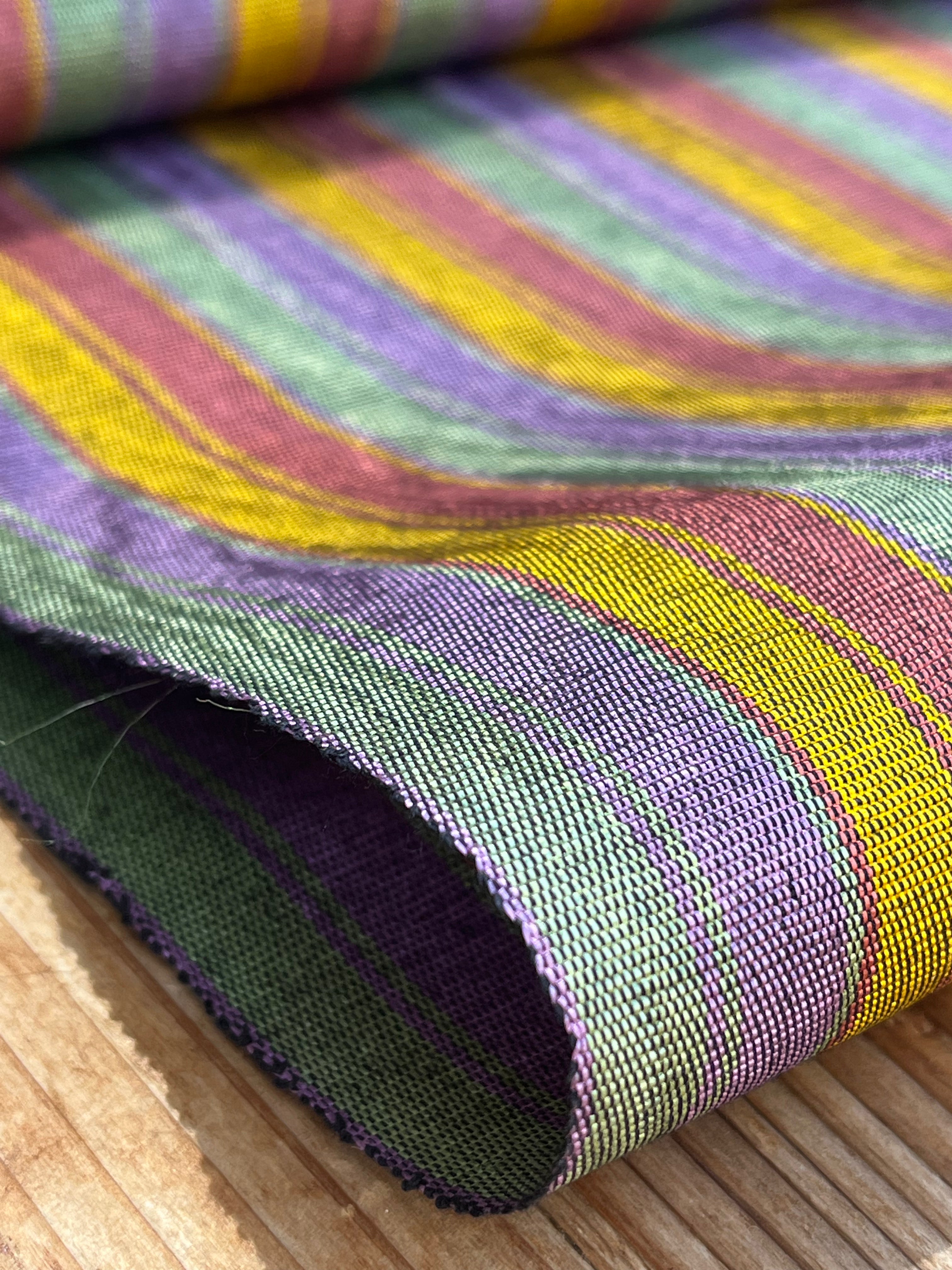 Multi Color Striped Pattern Moiré Fabric By The Yard – Anatolian Textures.