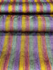 Multi Color Striped Pattern Moiré Fabric By The Yard – Luxurious Silk  For Interior Design & Special Sewing Projects. / 22 inches - 50 cm Width.