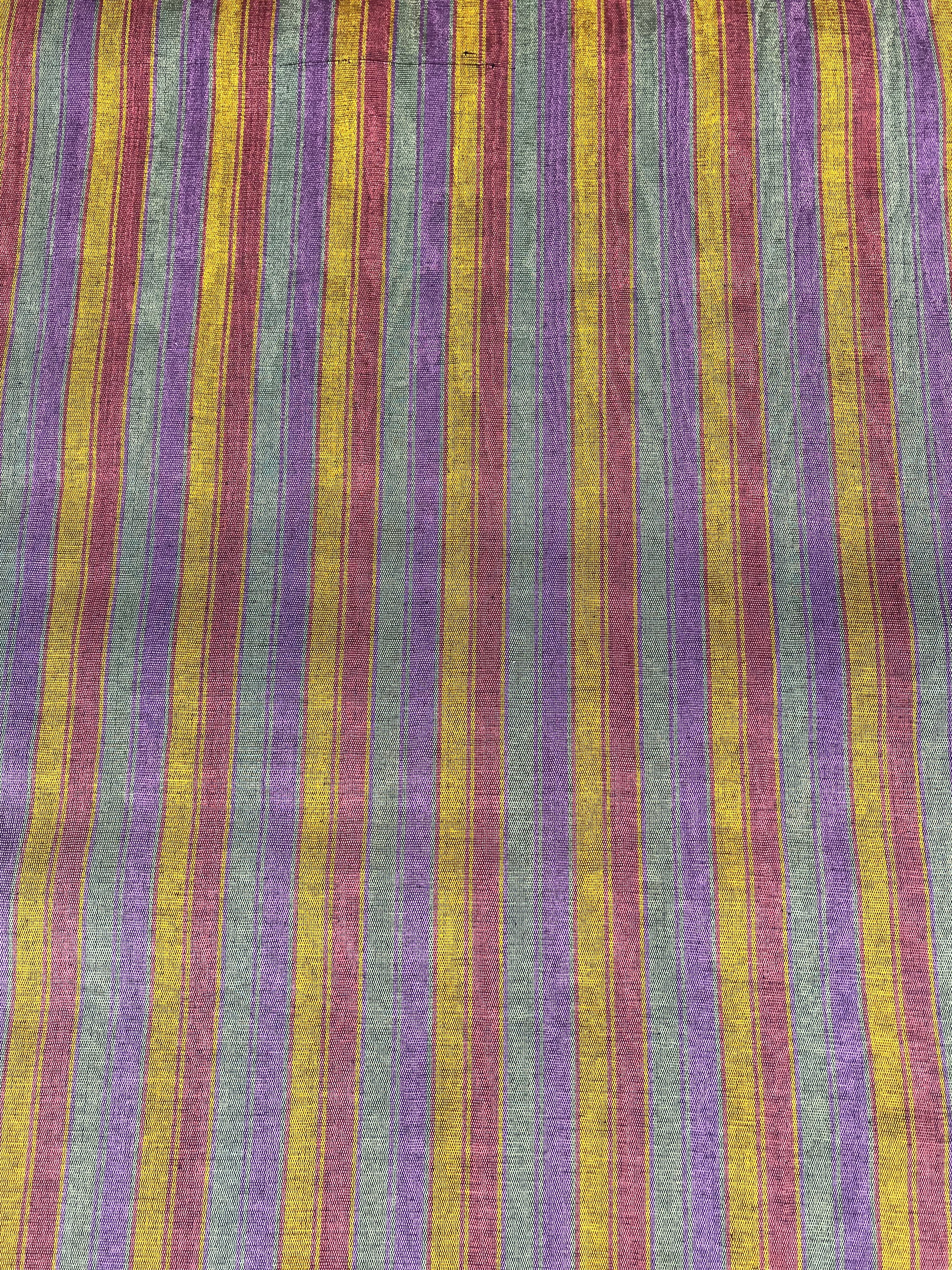 Multi Color Striped Pattern Moiré Fabric By The Yard – Luxurious Silk  For Interior Design & Special Sewing Projects. / 22 inches - 50 cm Width.