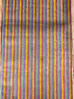 Multi Color Striped Pattern Moiré Fabric By The Yard – Luxurious Silk  For Interior Design & Special Sewing Projects. / 22 inches - 50 cm Width.