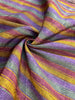 Multi Color Striped Pattern Moiré Fabric By The Yard – Luxurious Silk  For Interior Design & Special Sewing Projects. / 22 inches - 50 cm Width.