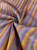 Multi Color Striped Pattern Moiré Fabric By The Yard – Luxurious Silk  For Interior Design & Special Sewing Projects. / 22 inches - 50 cm Width.