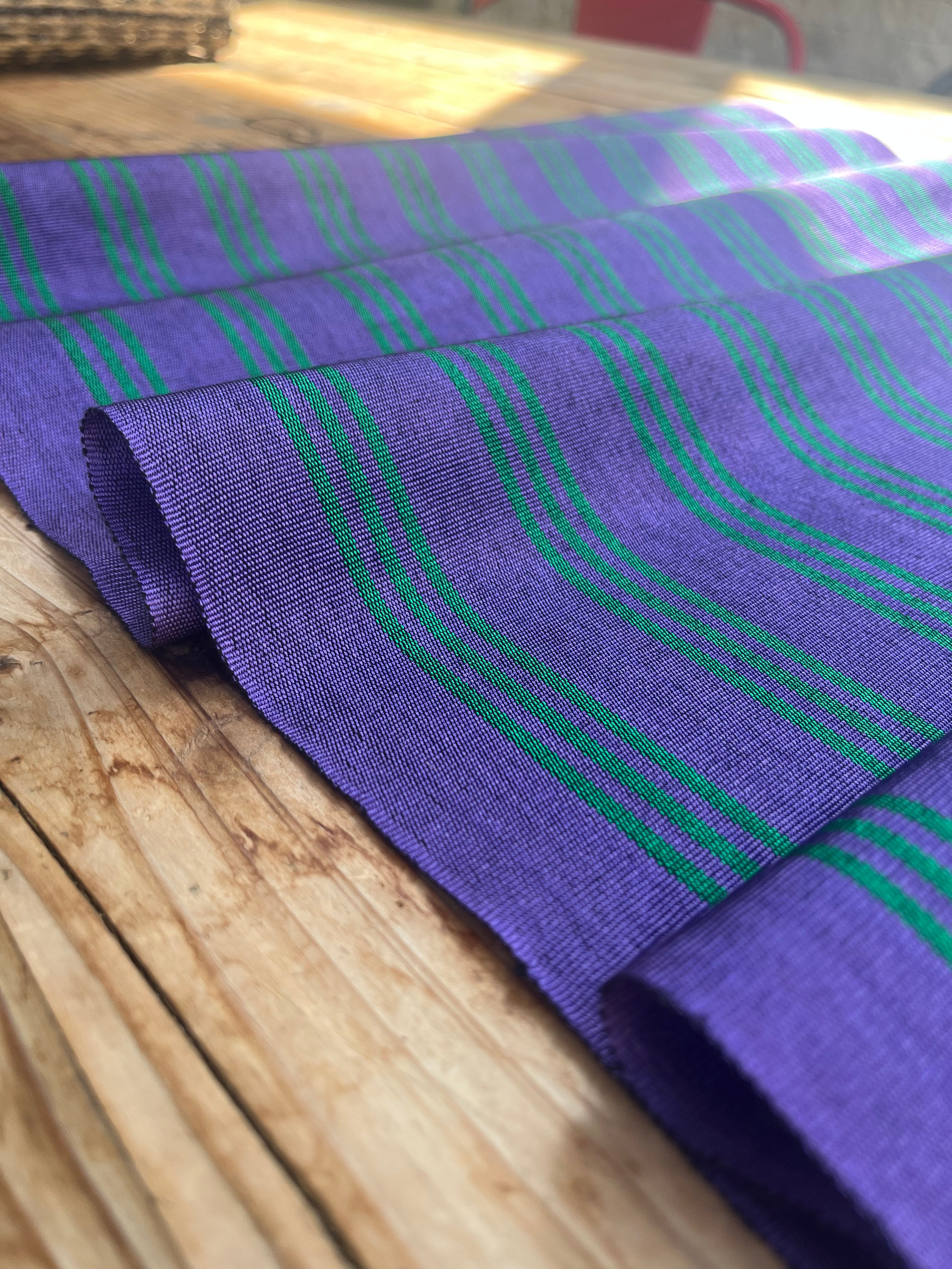Multi Color Striped Pattern Moiré Fabric By The Yard – Luxurious Silk  For Interior Design & Special Sewing Projects. / 22 inches - 50 cm Width.