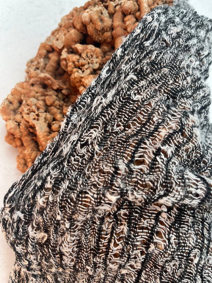 Black White Open Weave Textured Linen Fabric By The Yard Natural Fabrics.