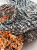 Black White Unique Natural Sheer, Textured Cotton Linen Mix Special Fabrics.