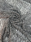 Black White Unique Natural Sheer, Textured Cotton Linen Mix Special Fabrics.