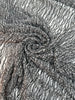Black White Unique Natural Sheer, Textured Cotton Linen Mix Special Fabrics.