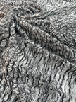 Black White Unique Natural Sheer, Textured Cotton Linen Mix Special Fabrics.