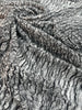 Black White Unique Natural Sheer, Textured Cotton Linen Mix Special Fabrics.