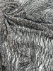 Black White Unique Natural Sheer, Textured Cotton Linen Mix Special Fabrics.