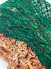Tissu de lin vert viridian par cour, tissu en coton biologique, tissus naturels semi-transparents texturés à la main