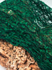 Tissu de lin vert viridian par cour, tissu en coton biologique, tissus naturels semi-transparents texturés à la main