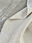 Tissu en coton biologique neutre rayé rouge au mètre, tissu froissé avec rayures épingles, large largeur.