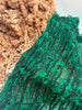 Tissu de lin vert viridian par cour, tissu en coton biologique, tissus naturels semi-transparents texturés à la main