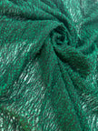 Tissu de lin vert viridian par cour, tissu en coton biologique, tissus naturels semi-transparents texturés à la main