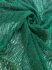 Tissu de lin vert viridian par cour, tissu en coton biologique, tissus naturels semi-transparents texturés à la main