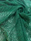 Tissu de lin vert viridian par cour, tissu en coton biologique, tissus naturels semi-transparents texturés à la main