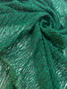 Tissu de lin vert viridian par cour, tissu en coton biologique, tissus naturels semi-transparents texturés à la main
