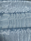Light Blue Silk Moire Fabric By The Meter.