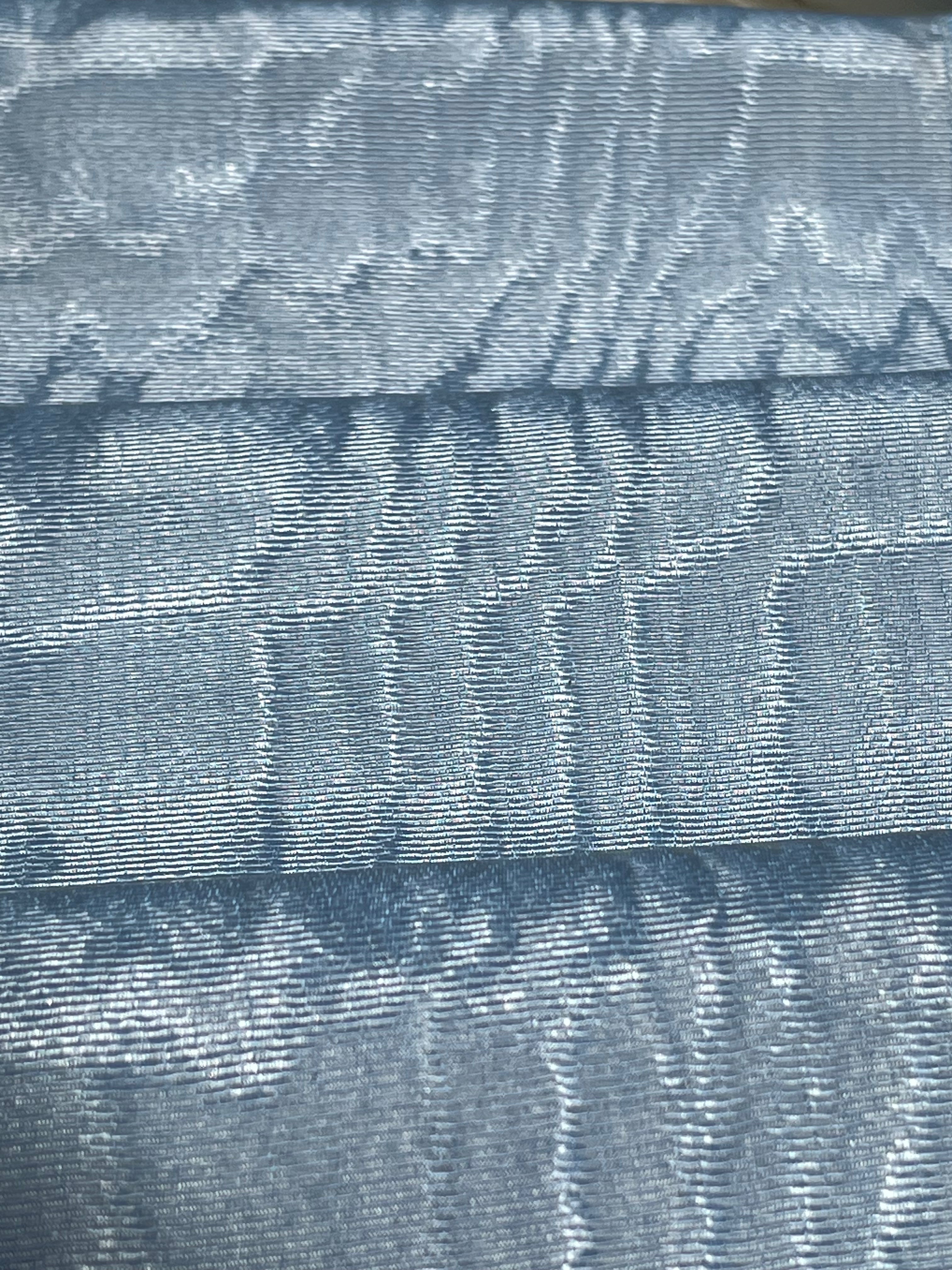 Light Blue Silk Moire Fabric By The Meter.