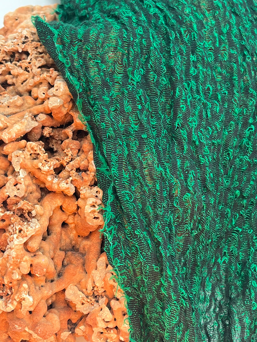 Metre Kare Yeşil Keten Kumaş, Organik Pamuklu Kumaş, Dokulu El Dokuma Yarı Şeffaf Doğal Kumaşlar.