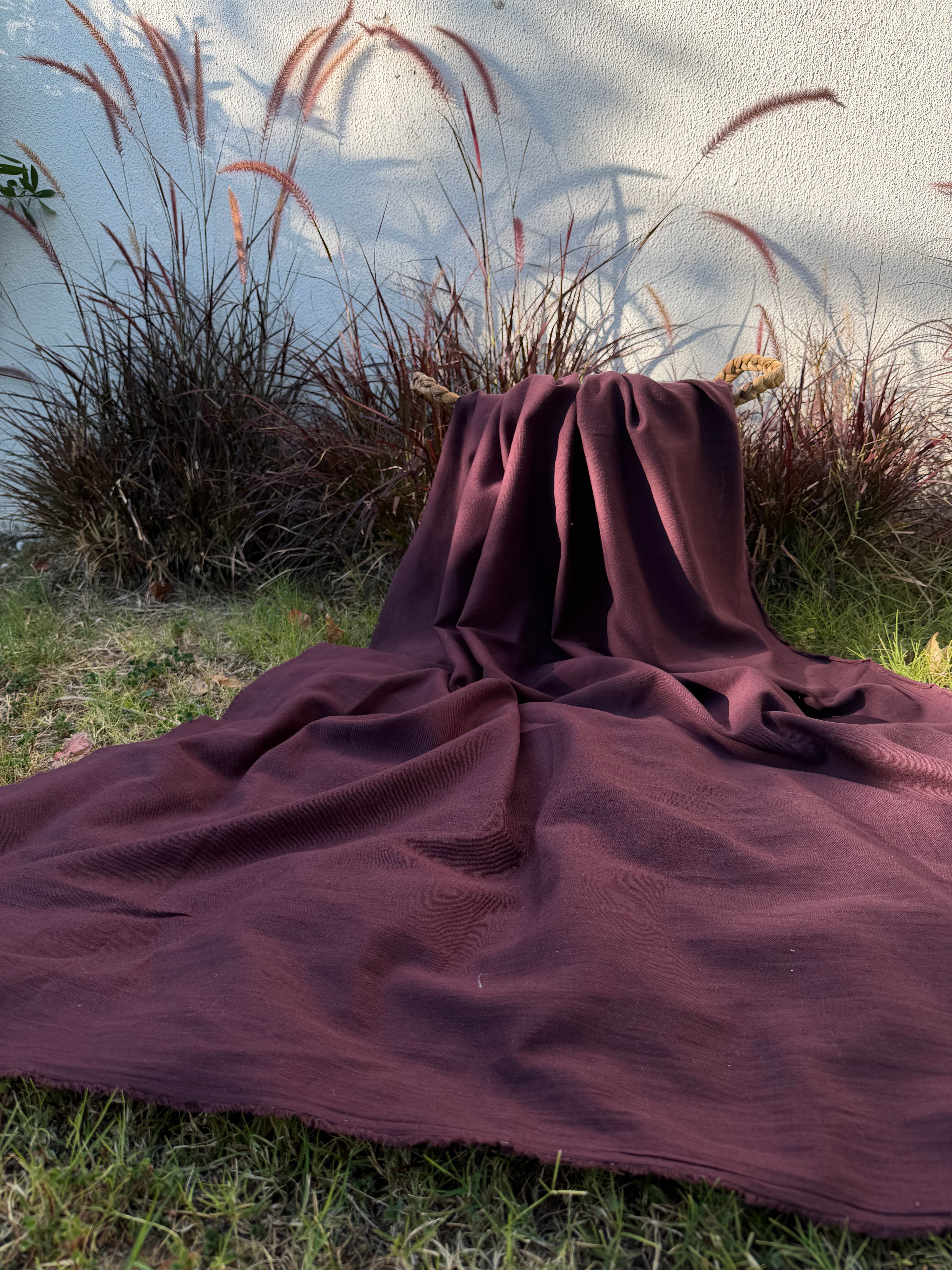 Washed Linen Cotton Fabric by the Yard – Lightweight 50% Linen 50% Cotton Fabric | 145 cm Wide | 6 Natural Colors
