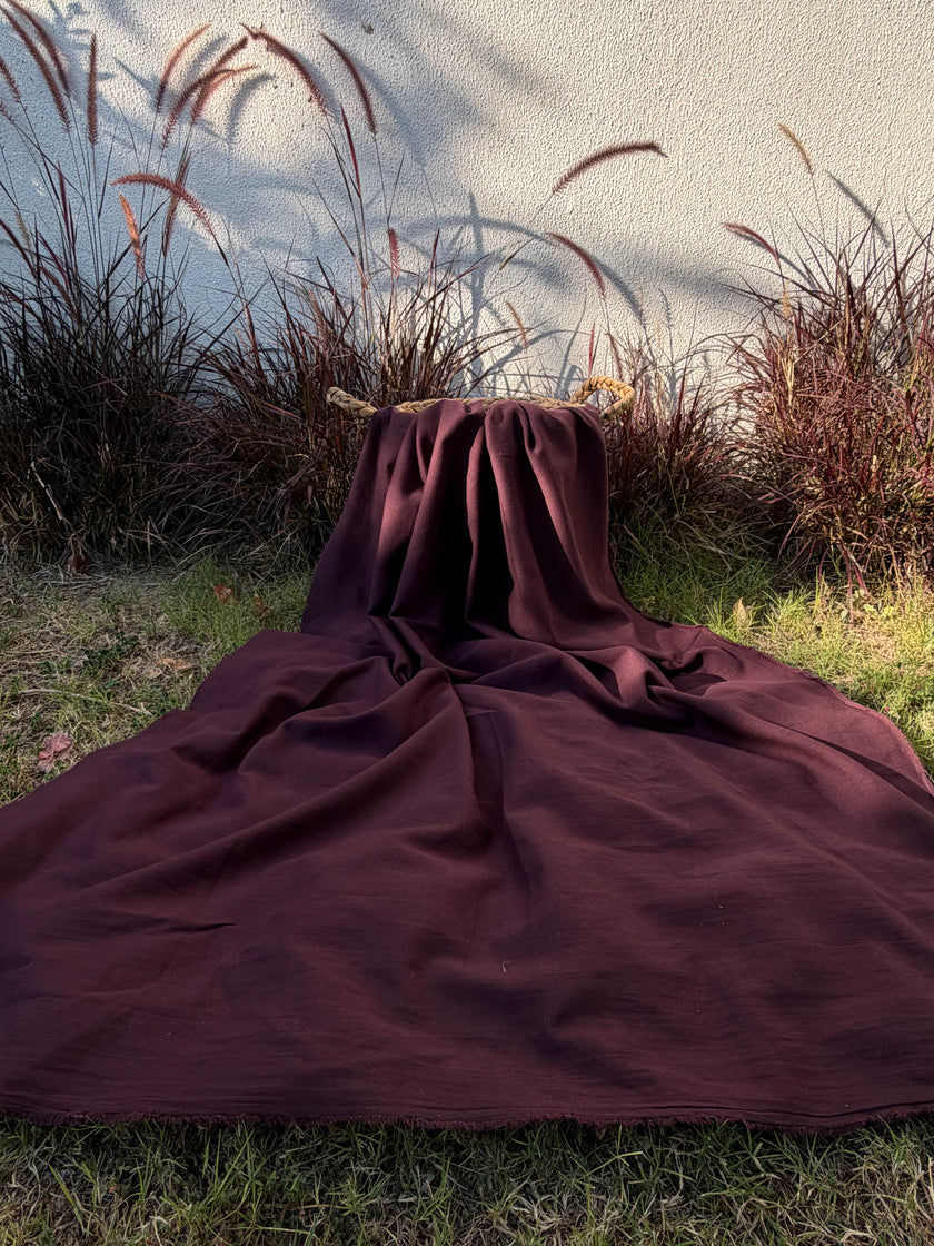 Washed Linen Cotton Fabric by the Yard – Lightweight 50% Linen 50% Cotton Fabric | 145 cm Wide | 6 Natural Colors