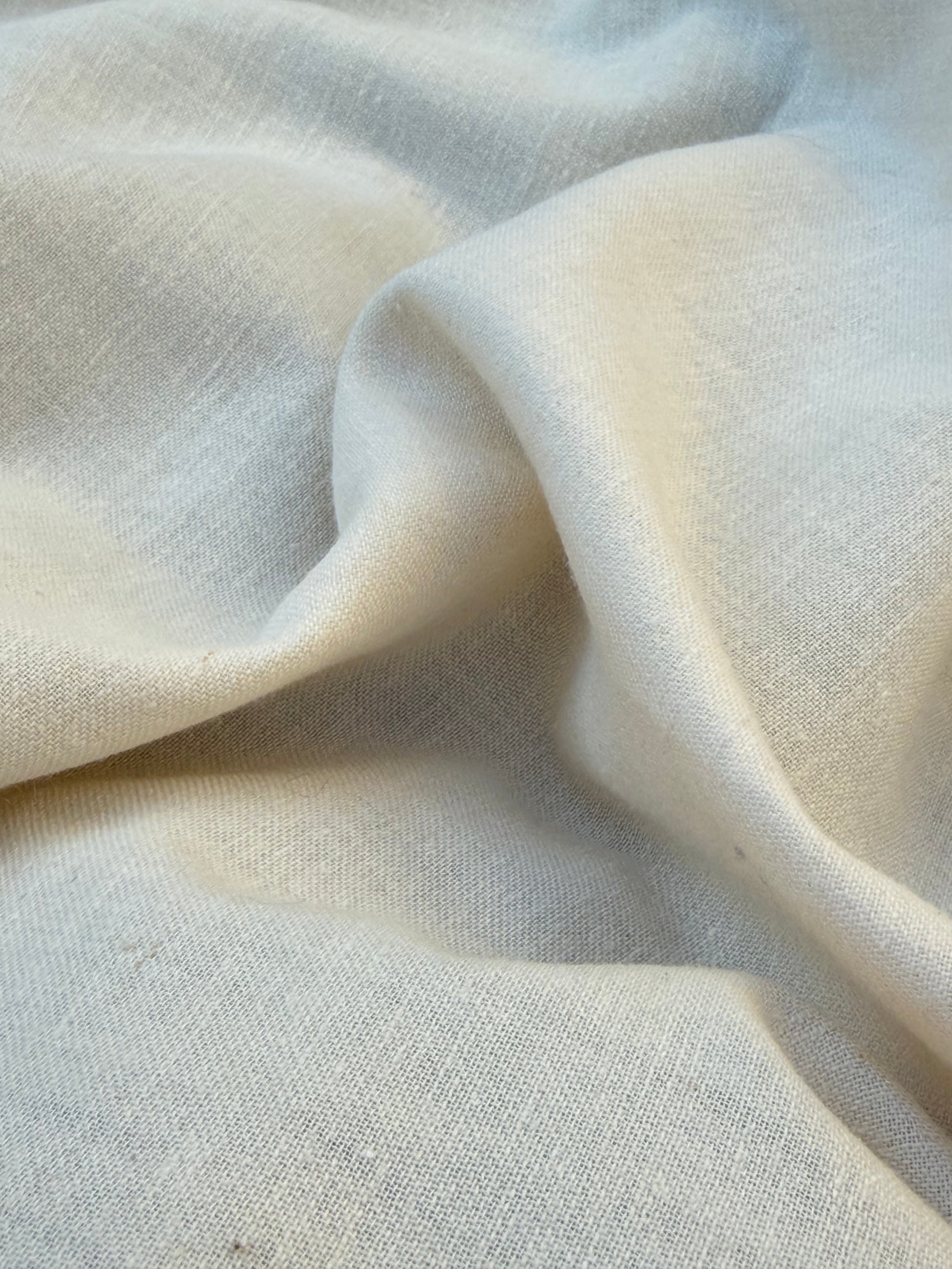 Washed Linen Cotton Fabric by the Yard – Lightweight 50% Linen 50% Cotton Fabric | 145 cm Wide | 6 Natural Colors