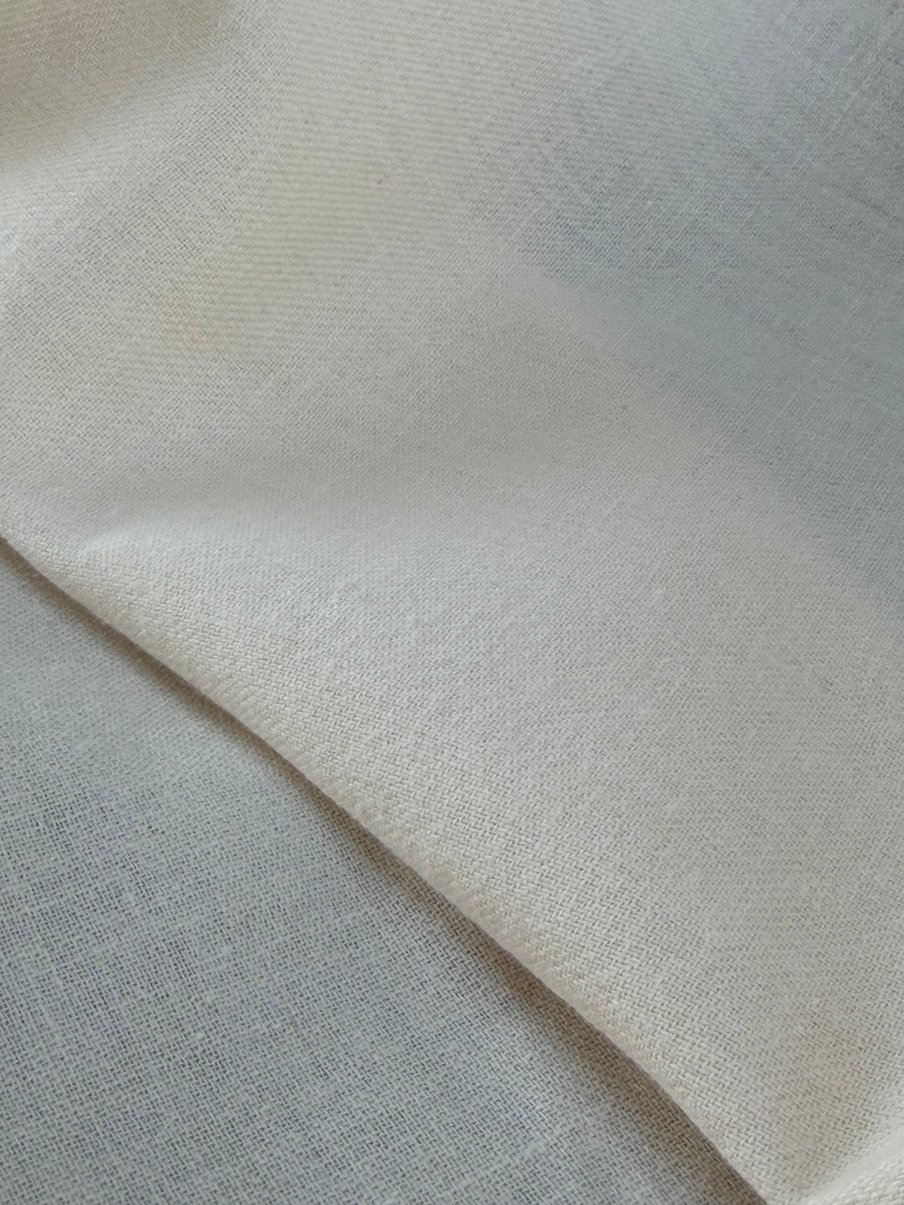 Washed Linen Cotton Fabric by the Yard – Lightweight 50% Linen 50% Cotton Fabric | 145 cm Wide | 6 Natural Colors