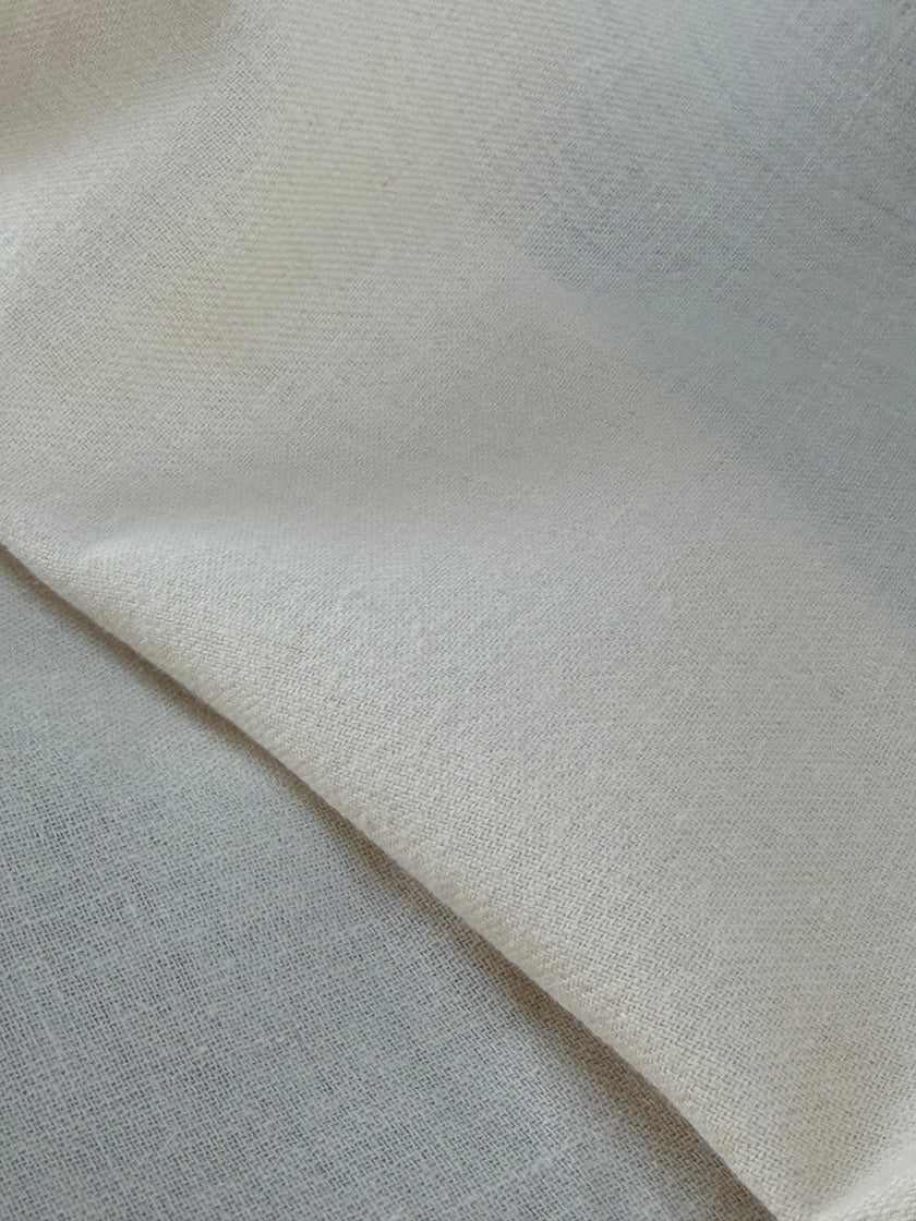Washed Linen Cotton Fabric by the Yard – Lightweight 50% Linen 50% Cotton Fabric | 145 cm Wide | 6 Natural Colors